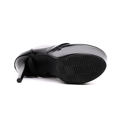 Lace-Up Ankle Boots Heel Stiletto