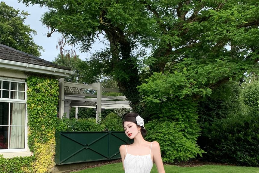 Strap Maxi Spaghetti Sundress Plain