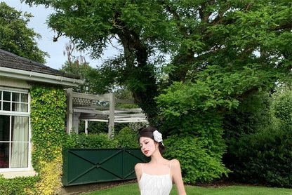 Strap Maxi Spaghetti Sundress Plain