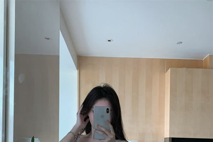 Print Strap Spaghetti Sundress Maxi Leaf