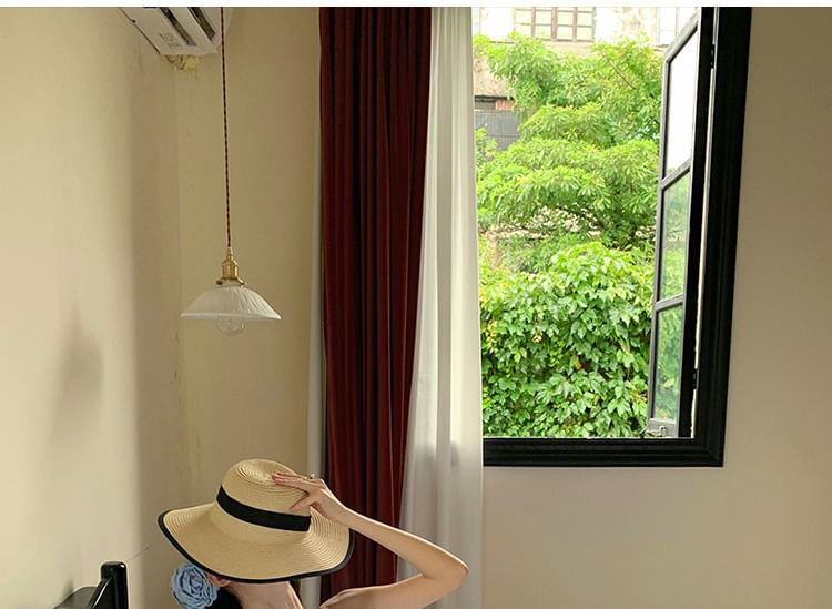 Maxi A-Line Cutout Floral Dress Halter