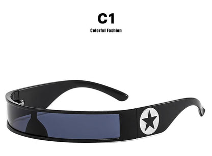 Y3K Futuristic Star Sunglasses