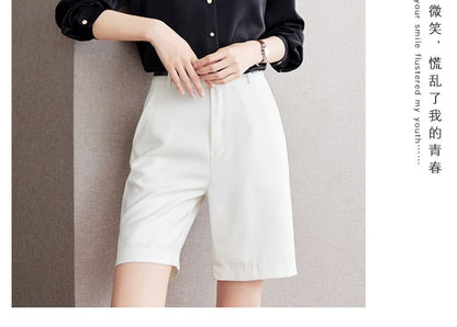 Long Sleeve Lapel Neck Plain Studded Shirt