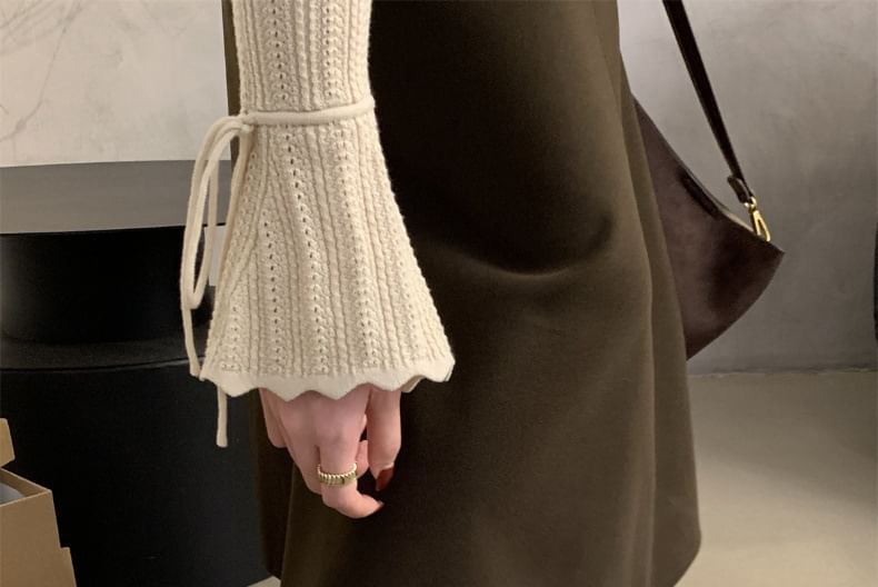 Leather Round Faux Flats Toe