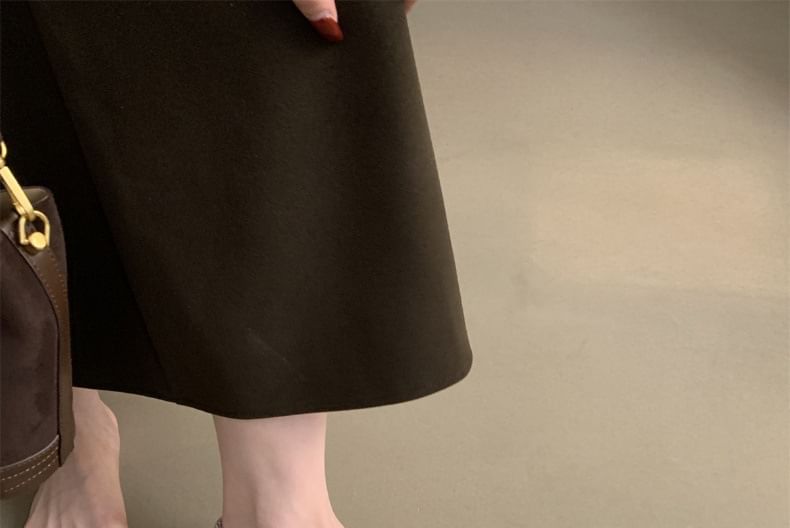 Leather Round Faux Flats Toe