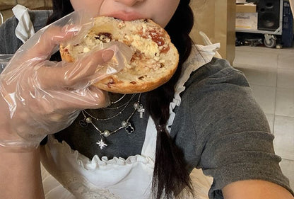 Ribbon Beaded Beret Denim