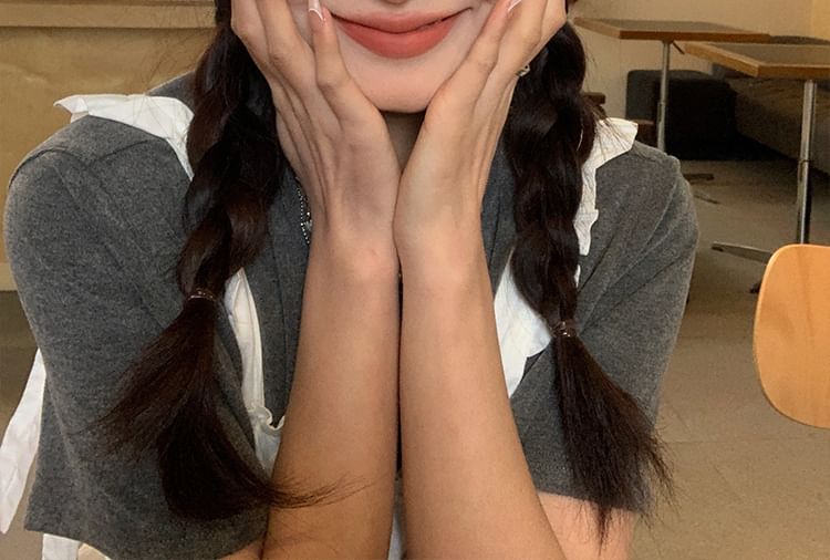 Ribbon Beaded Beret Denim