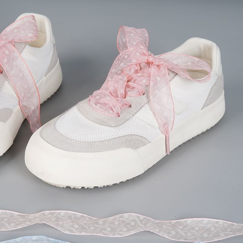 Sheer Dot  Organza Ribbon Shoelaces