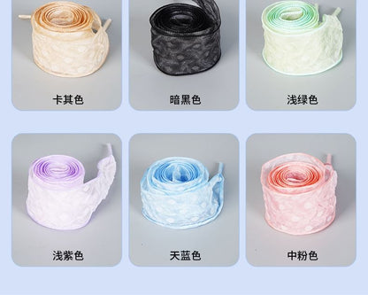 Sheer Dot  Organza Ribbon Shoelaces