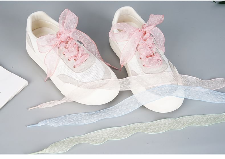 Sheer Dot  Organza Ribbon Shoelaces