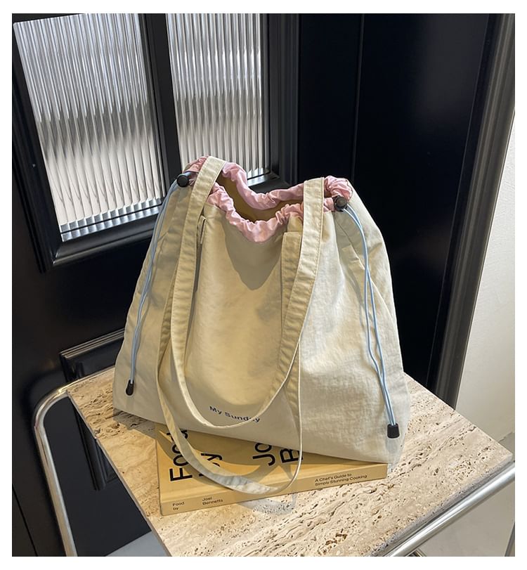 Canvas Lettering Bag Tote