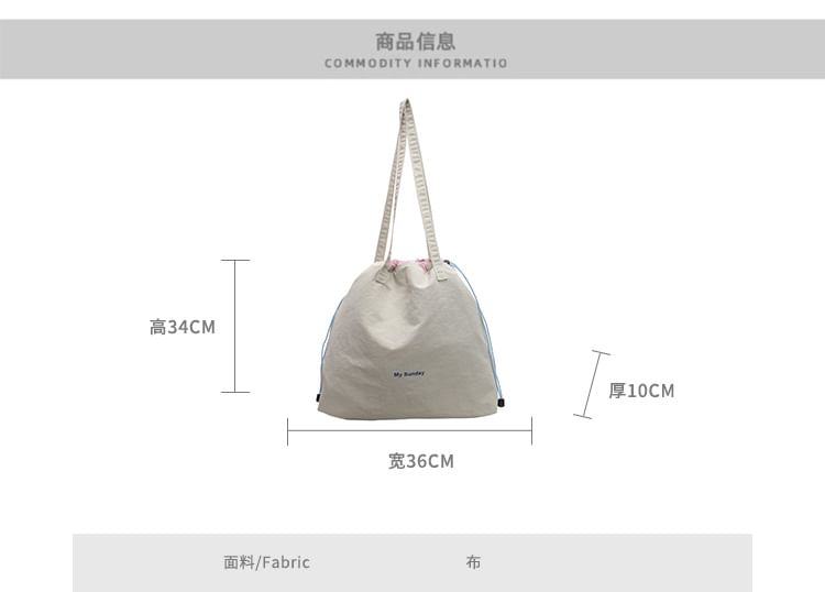 Canvas Lettering Bag Tote