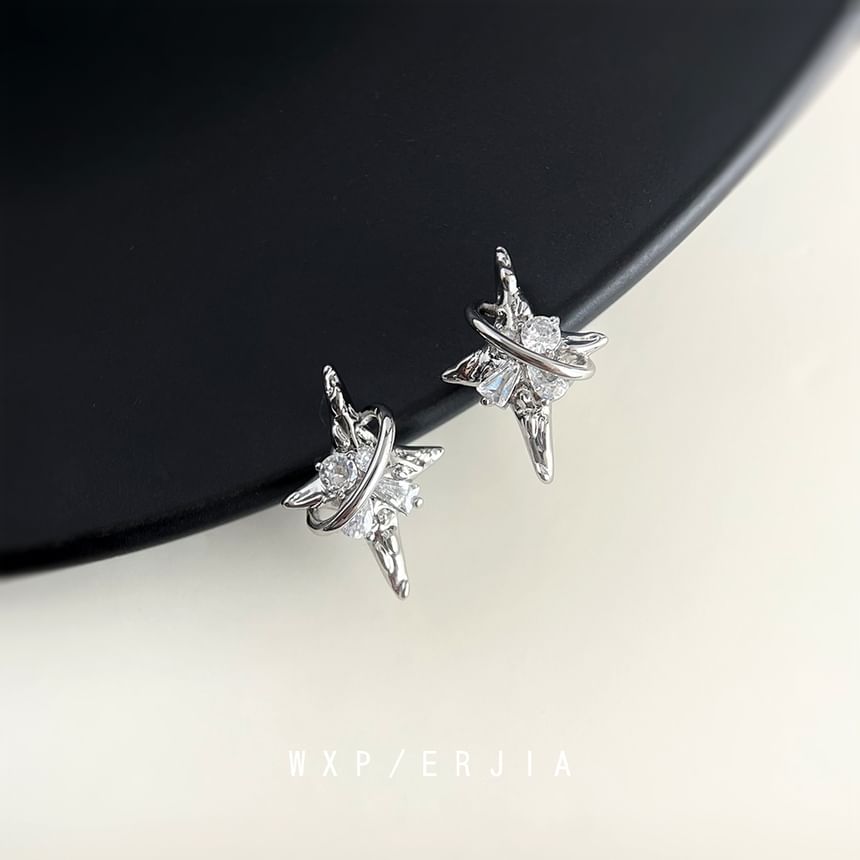 Earring Clip On Rhinestone Star