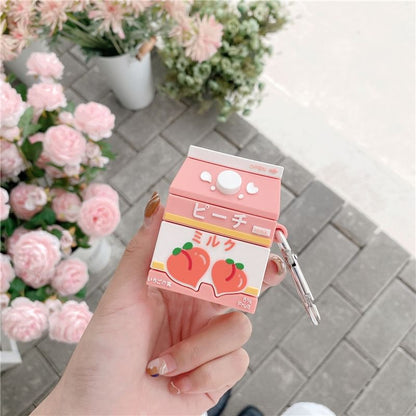 Peach Carton AirPods / Pro Earphone Case Skin