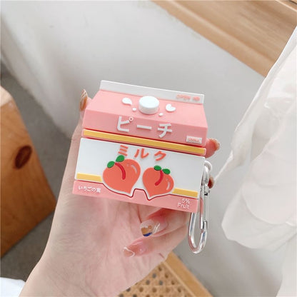 Peach Carton AirPods / Pro Earphone Case Skin