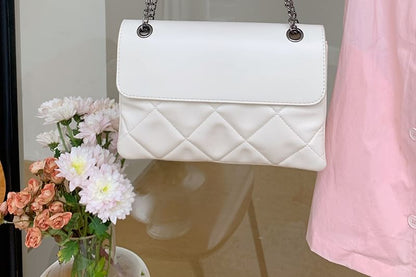 Flap Chain Quilted Shoulder Bag