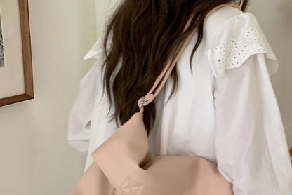 Faux Leather Bag Tote Crossbody