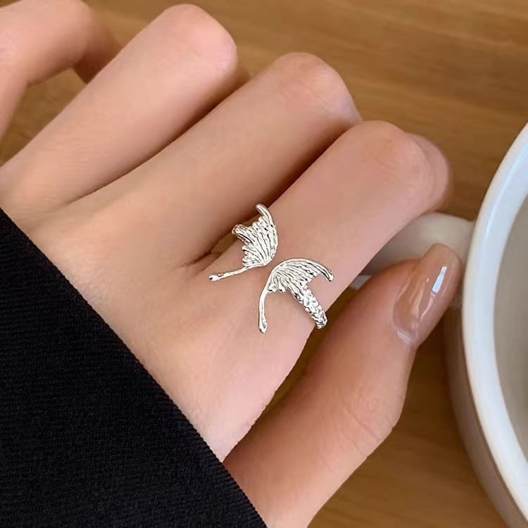 Butterfly S925 Sterling Silver Open Ring