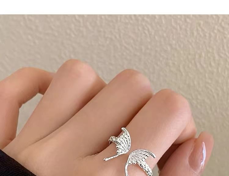 Butterfly S925 Sterling Silver Open Ring