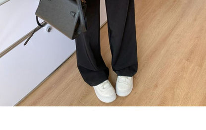 Suit High Wide Striped Pleated Leg Waist Pants