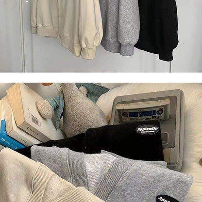 V-Neck Button Plain Jacket