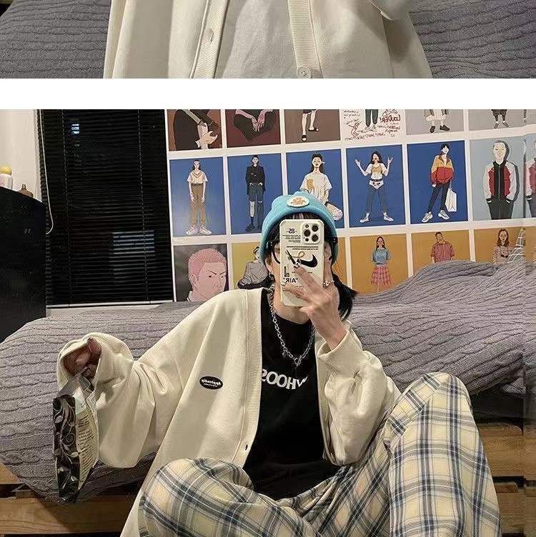 V-Neck Button Plain Jacket