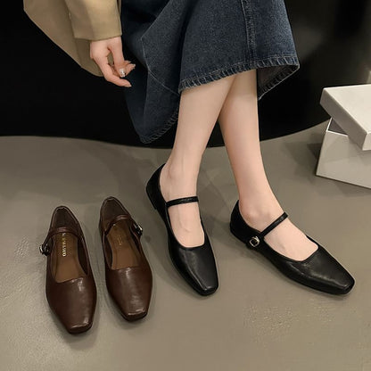 Jane Toe Flats Mary Square