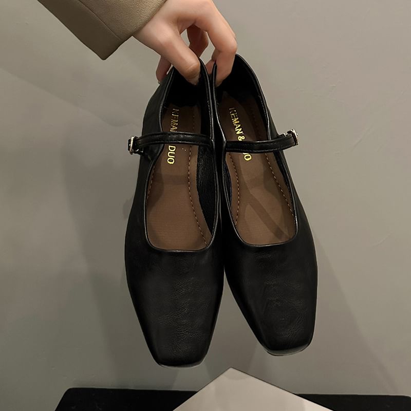Jane Toe Flats Mary Square