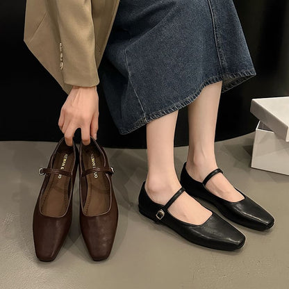 Jane Toe Flats Mary Square
