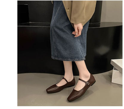 Jane Toe Flats Mary Square