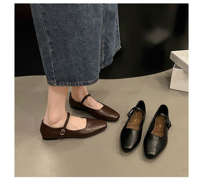 Jane Toe Flats Mary Square
