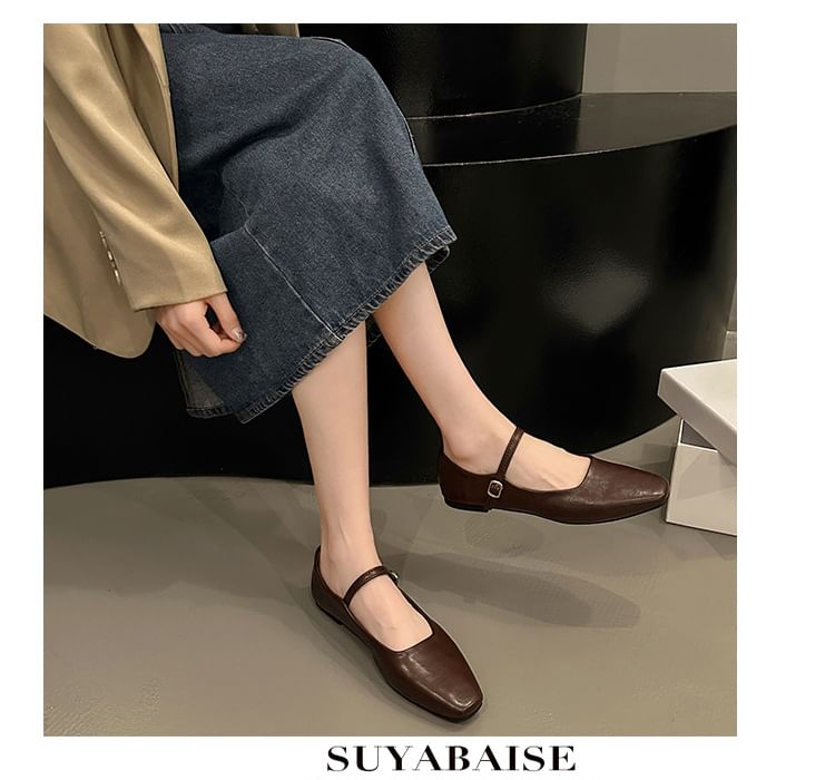 Jane Toe Flats Mary Square