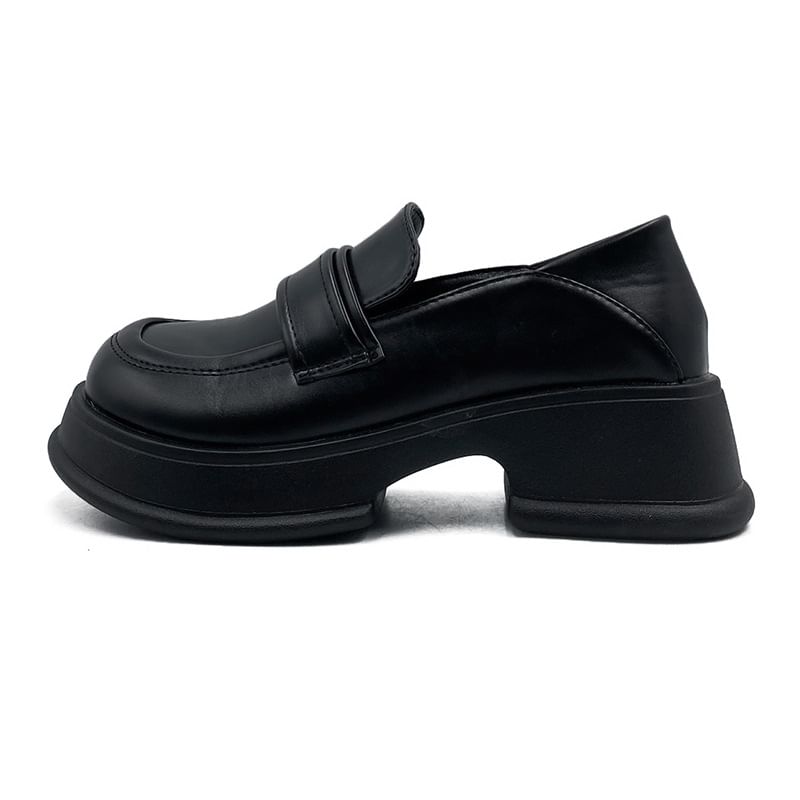 Loafers Heel Platform Chunky