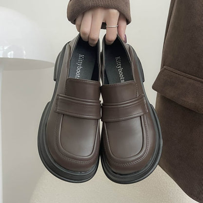Loafers Heel Platform Chunky