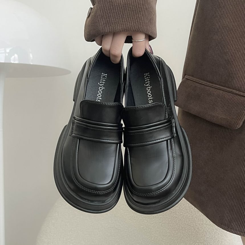 Loafers Heel Platform Chunky