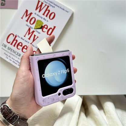 Floral Heart Finger Strap Phone Case