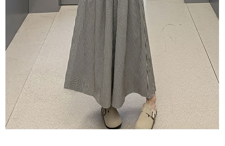 High Rise Gingham Wide Leg A