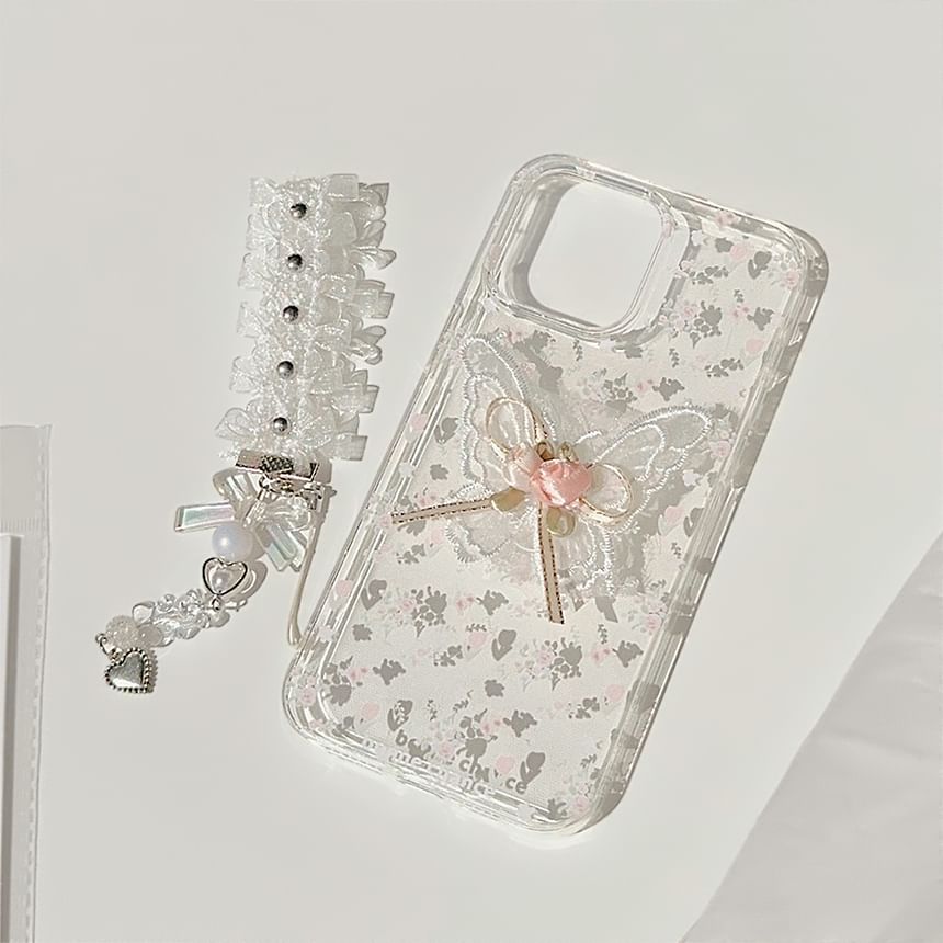 / Case Charm Set Butterfly Phone