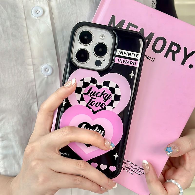 Heart Lettering Phone Case