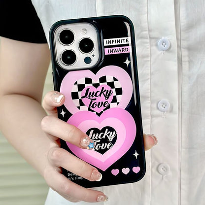 Heart Lettering Phone Case