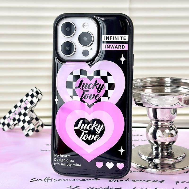 Heart Lettering Phone Case