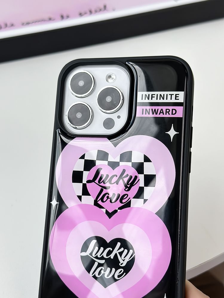 Heart Lettering Phone Case