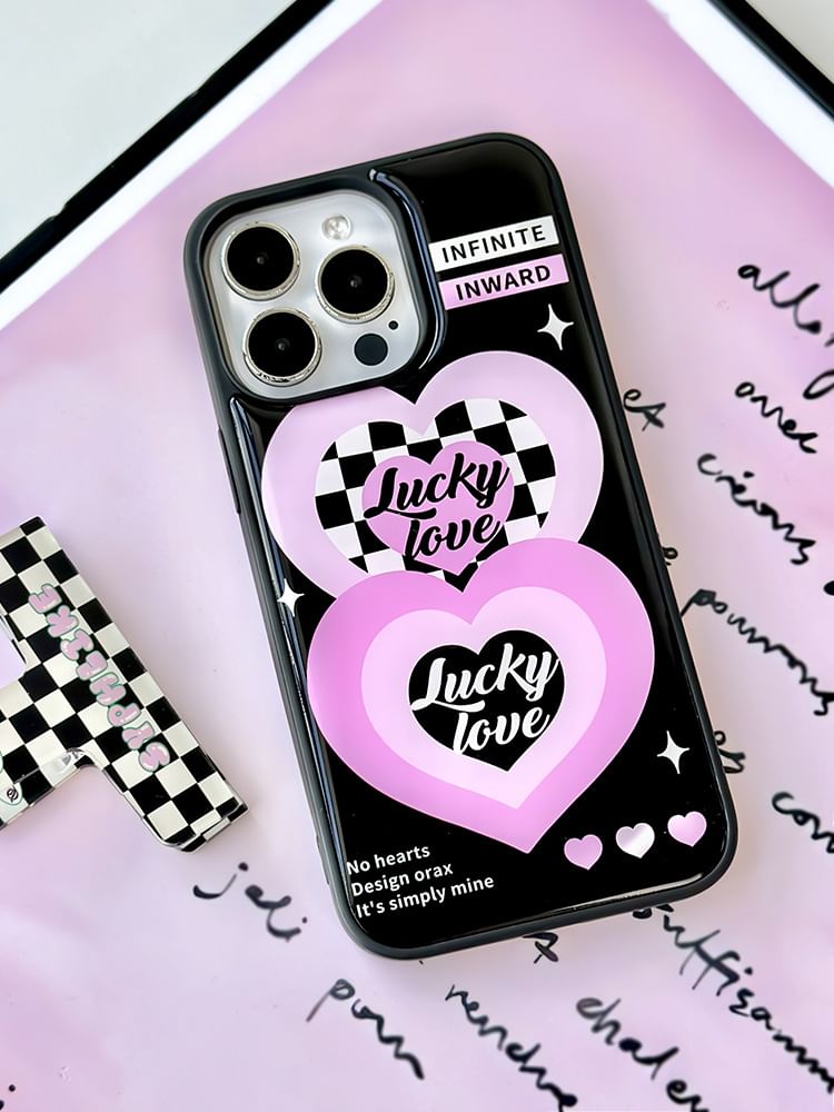 Heart Lettering Phone Case