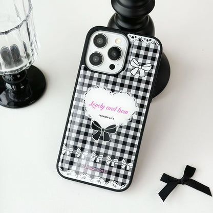 Plaid Heart Phone Case / Strap / Set