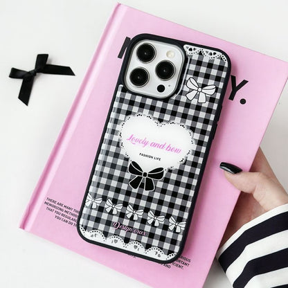 Plaid Heart Phone Case / Strap / Set
