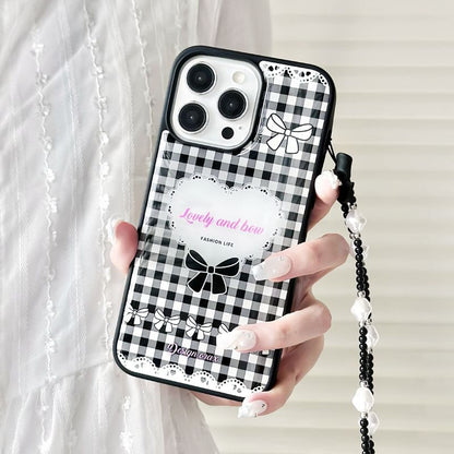 Plaid Heart Phone Case / Strap / Set