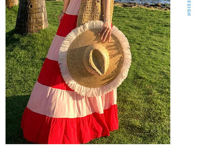 Halter Striped Maxi Sundress