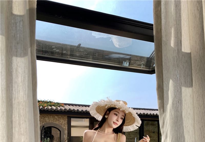 Strapless Dress Plaid Maxi A-Line