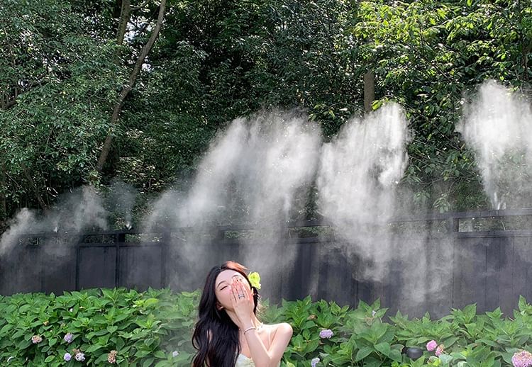 A-Line Strap Dress Lace Print Patterned Maxi Up Spaghetti