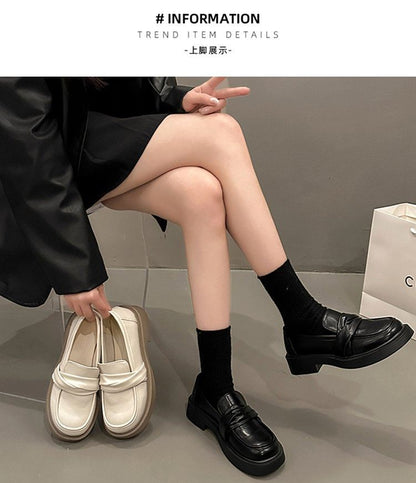 Faux Loafers Leather